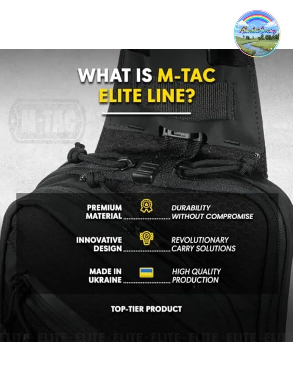 M-Tac Elite Sling Bag - Tactical Crossbody Concealed Carry CCW Chest Pack